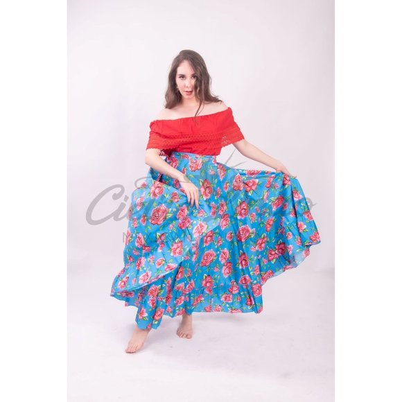Cielito Lindo Skirts Mexican Folklorico Practice Skirt Floral